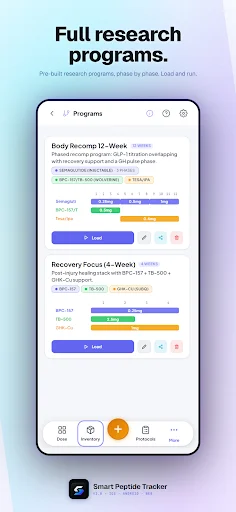 Smart Peptide Tracker ڈاؤن لوڈ کریں – پیپٹائڈ ٹریکنگ ایپ - Screenshot 3