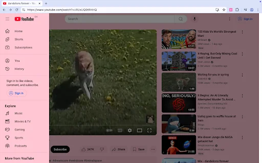 Pastel Pink YouTube ڈاؤن لوڈ کریں – یوٹیوب کا پس منظر پنک بنائیں - Screenshot 2