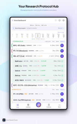 Smart Peptide Tracker ڈاؤن لوڈ کریں – پیپٹائڈ ٹریکنگ ایپ - Screenshot 9