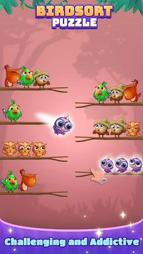 Bird Sort: Color Puzzle Master ڈاؤن لوڈ کریں – بہترین برڈ پزل گیم - Screenshot 10