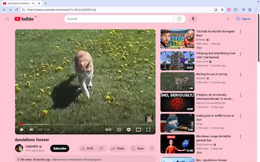 Pastel Pink YouTube ڈاؤن لوڈ کریں – یوٹیوب کا پس منظر پنک بنائیں - Screenshot 1