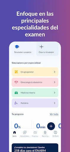Gliamediq: Simulador ENARM ڈاؤن لوڈ کریں – طبی امتحان کی تیاری - Screenshot 5
