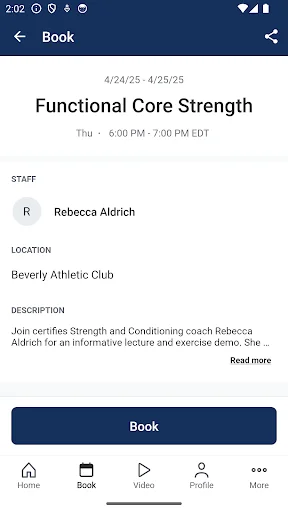 Beverly Athletic Club ایپ ڈاؤن لوڈ کریں – فٹنس کلاسز شیڈول کریں - Screenshot 2