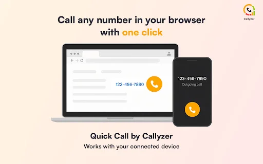 Quick Call by Callyzer ڈاؤن لوڈ کریں – براہ راست براؤزر سے کال کریں - Screenshot 2
