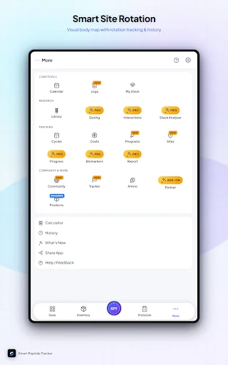 Smart Peptide Tracker ڈاؤن لوڈ کریں – پیپٹائڈ ٹریکنگ ایپ - Screenshot 14