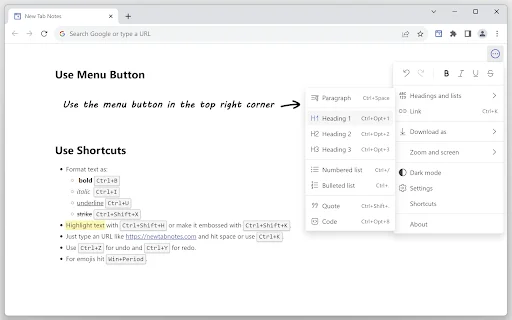 Notes – Quick Tab Notepad ڈاؤن لوڈ کریں – بہترین نوٹ پیڈ ایکسٹینشن - Screenshot 3