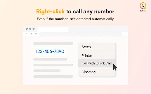 Quick Call by Callyzer ڈاؤن لوڈ کریں – براہ راست براؤزر سے کال کریں - Screenshot 3