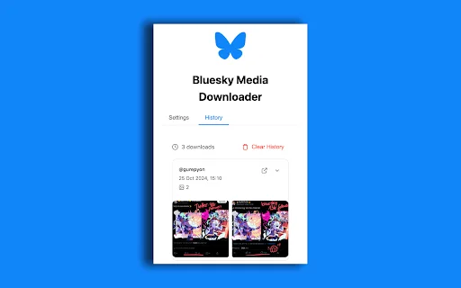 Bluesky Media Downloader ڈاؤن لوڈ کریں – ویڈیوز اور تصاویر محفوظ کریں - Screenshot 3