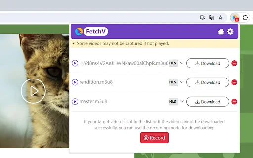 FetchV ڈاؤن لوڈ کریں – M3U8 اور HLS ویڈیوز کو محفوظ بنائیں - Screenshot 1