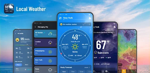 Local Weather: Live Forecast ڈاؤن لوڈ کریں – درست موسم کی پیش گوئی - Screenshot 1