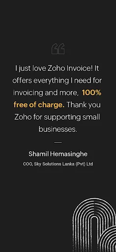 Zoho Invoice ڈاؤن لوڈ کریں – چھوٹے کاروبار کے لیے بہترین فری انوائسنگ ایپ - Screenshot 5