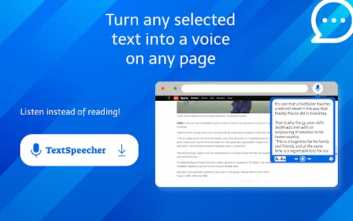 TextSpeecher ڈاؤن لوڈ کریں – متن کو آواز میں تبدیل کریں - Screenshot 1