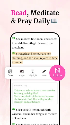 Bible For Women ڈاؤن لوڈ کریں – خواتین کے لیے روزانہ بائبل اور دعائیں - Screenshot 2