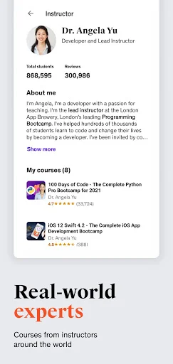Udemy ایپ ڈاؤن لوڈ کریں – آن لائن کورسز سیکھیں اور مہارت حاصل کریں - Screenshot 3