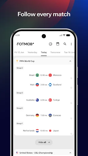 FotMob ڈاؤن لوڈ کریں – لائیو فٹ بال اسکورز اور تازہ ترین اپ ڈیٹس - Screenshot 1