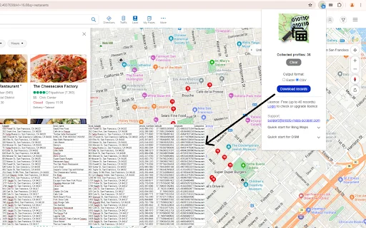 Maps Scraper by Presto ڈاؤن لوڈ کریں – Bing اور OSM سے لیڈز نکالیں - Screenshot 1