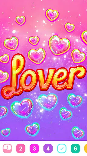 Love Color ڈاؤن لوڈ کریں – نمبر کے ذریعے رنگ بھریں اور سکون پائیں - Screenshot 2