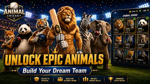 Animal Cricket ڈاؤن لوڈ کریں – جانوروں کے ساتھ کرکٹ کا نیا تجربہ - Screenshot 16