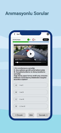 Ehliyet Sınav Soruları 2026 ڈاؤن لوڈ کریں – ڈرائیونگ ٹیسٹ کی تیاری - Screenshot 8