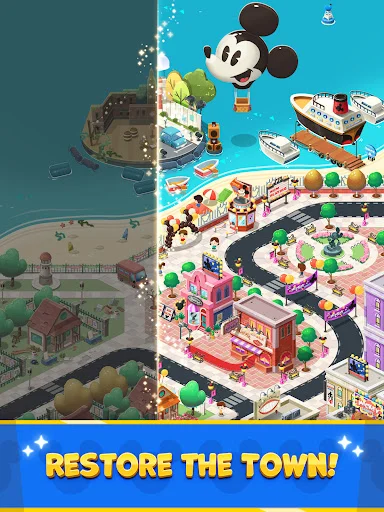 Disney Pop Town ڈاؤن لوڈ کریں – دلچسپ میچ 3 پزل گیم - Screenshot 16