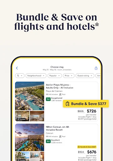 Expedia ڈاؤن لوڈ کریں – سستے ہوٹل، پروازیں اور کاریں بک کریں - Screenshot 10