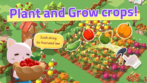 The Secret of Cat Island ڈاؤن لوڈ کریں – بلیوں کا پیارا فارمنگ گیم - Screenshot 10