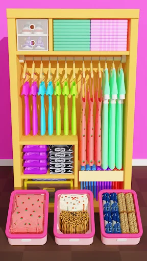 Fill Closet: Organizing Games ڈاؤن لوڈ کریں – ASMR گیم - Screenshot 2
