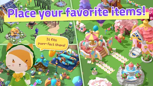 The Secret of Cat Island ڈاؤن لوڈ کریں – بلیوں کا پیارا فارمنگ گیم - Screenshot 11