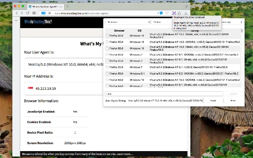 User-Agent Switcher and Manager ڈاؤن لوڈ کریں – ویب براؤزنگ کو محفوظ بنائیں - Screenshot 1