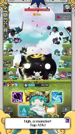 Tap Dragon: Little Knight Luna ڈاؤن لوڈ کریں – بہترین آئیڈل آر پی جی - Screenshot 12
