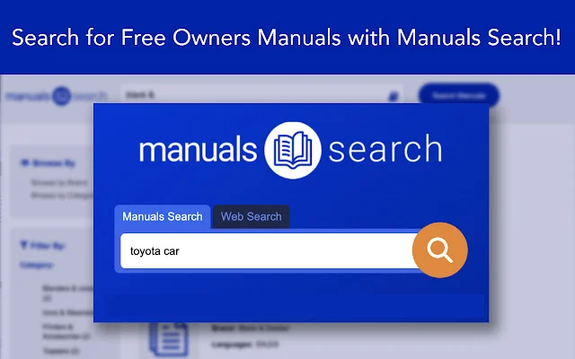 Manuals Search ڈاؤن لوڈ کریں – مفت پروڈکٹ مینوئلز تلاش کریں - Screenshot 2