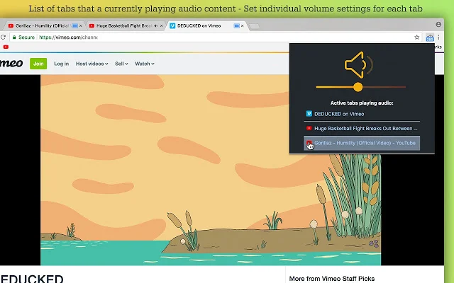 Volume Controller ڈاؤن لوڈ کریں – براؤزر کے لیے بہترین آڈیو بوسٹر - Screenshot 2