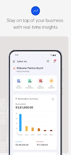 Zoho Invoice ڈاؤن لوڈ کریں – چھوٹے کاروبار کے لیے بہترین فری انوائسنگ ایپ - Screenshot 4