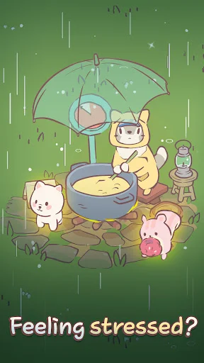 Cats&Soup ڈاؤن لوڈ کریں – پیاری بلیوں کے ساتھ آرام دہ گیم - Screenshot 1