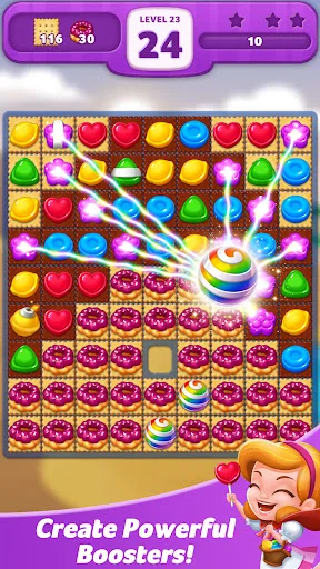 Lollipop: Sweet Taste Match 3 ڈاؤن لوڈ کریں – بہترین پزل گیم - Screenshot 29